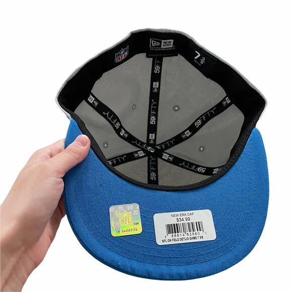 New Era NFL Detroit Lions On Field 5950 Hat 7 3/8 - Picture 4 of 4